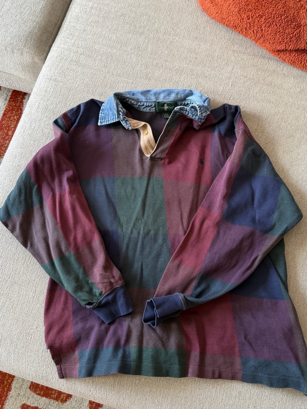 Ralph Lauren Long-Sleeve Polo Shirt in Multi-Color Plaid